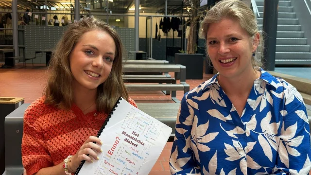 Mirr Olislagers and Michele Pommé with the Maastricht dialect project