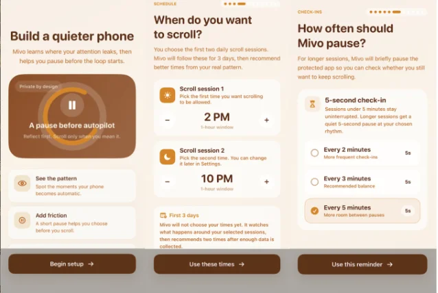 Mivo Scrolling app screenshot