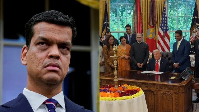 Sriram Krishnan in the White House Oval Office with President Trump