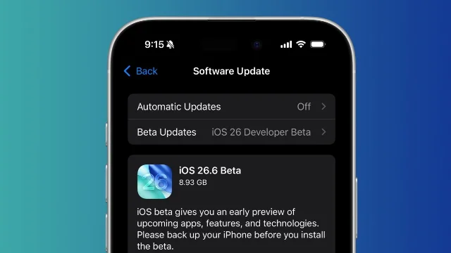 iOS 26.6 beta 1 with Maps Blastdoor security framework visible in build string