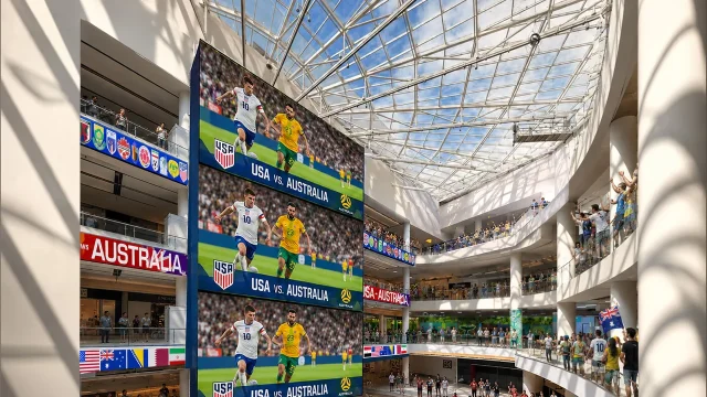Seattle Soccer House atrium rendering