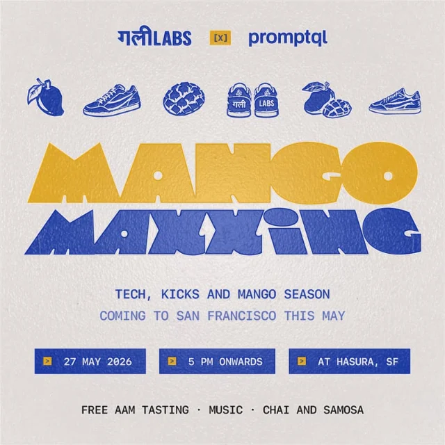 Mango illustration with party and tech vibes — Mango Maxxing event cover
