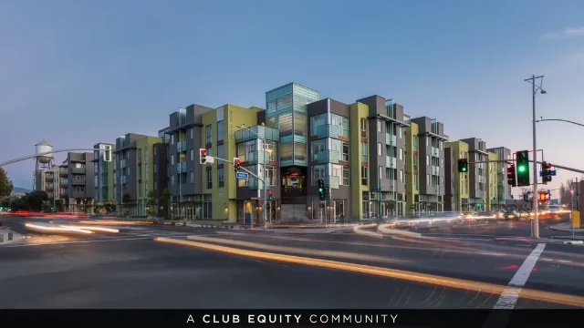 Parc on Powell building exterior, Emeryville — modern multi-story apartment complex