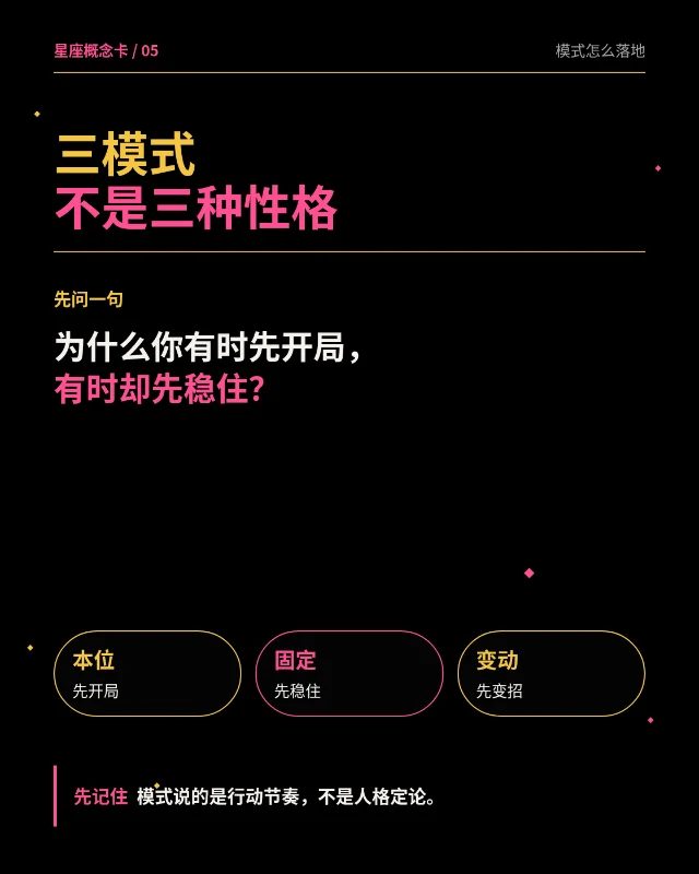 三模式不是三种性格：为什么你有时先开局，有时却先稳住？