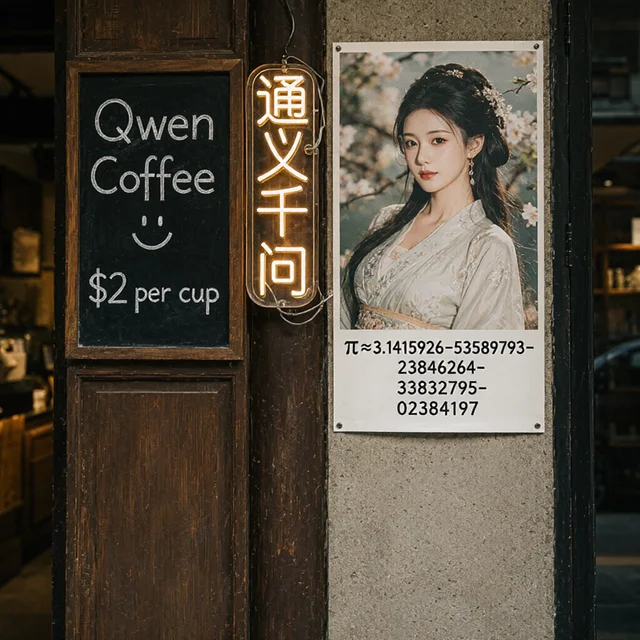 The same coffee-shop prompt rendered by the Lightning LoRA at 4 steps
