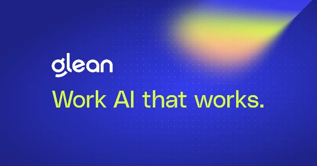 The Glean wordmark on a blue gradient launch graphic