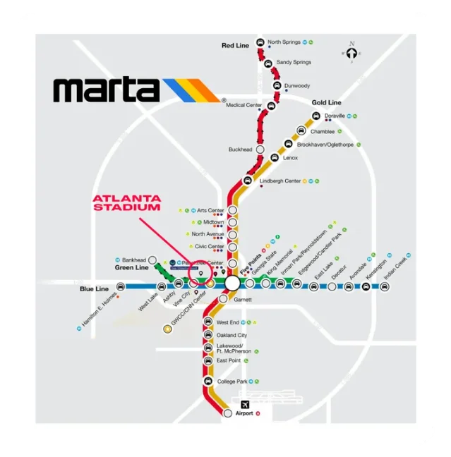 Atlanta MARTA matchday map