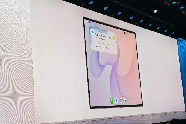 Gemini Intelligence checking Expedia ticket options during Google's launch demo