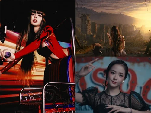 Lisa 与 Jisoo 的发行报道配图