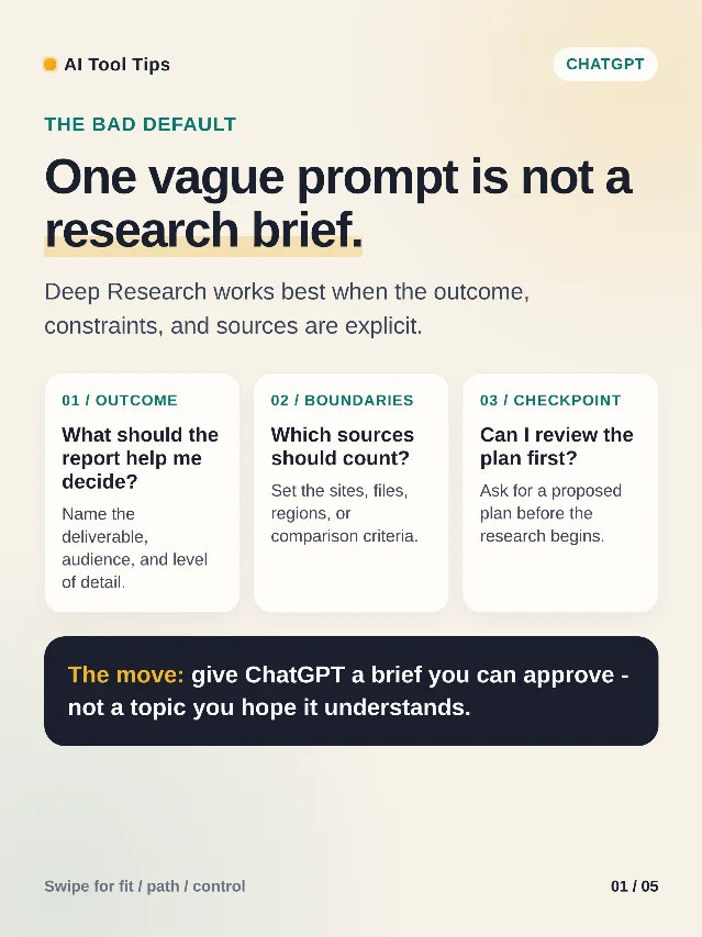 ChatGPT Deep Research: stop trusting the first draft