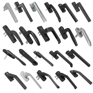 Aluminium casement window handle with multi-point lock key