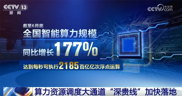 央视网报道中的算力规模与「深贵线」信息图