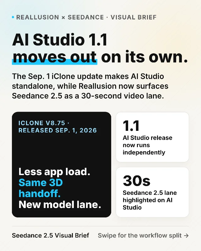 AI Studio 1.1 moves out on its own.