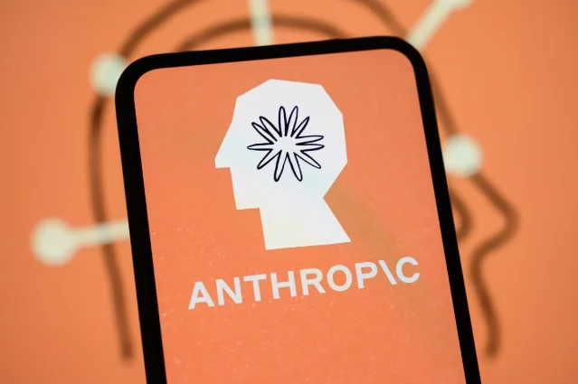 Anthropic branding on a smartphone