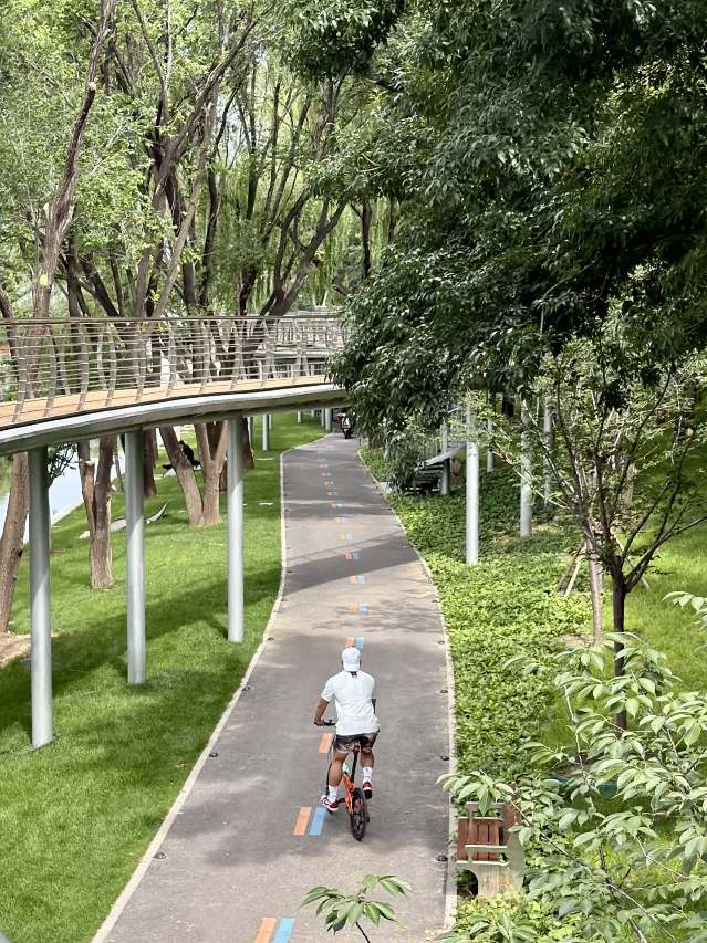 北小河滨水慢行道与架空栈道实拍