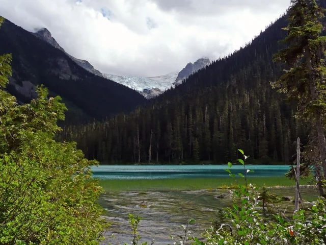 Glaciated peaks and lakes in the British Columbia Coast Mountains — the terrain surrounding the Silverthrone Caldera