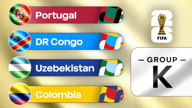 Group K — Portugal, DR Congo, Uzbekistan, Colombia