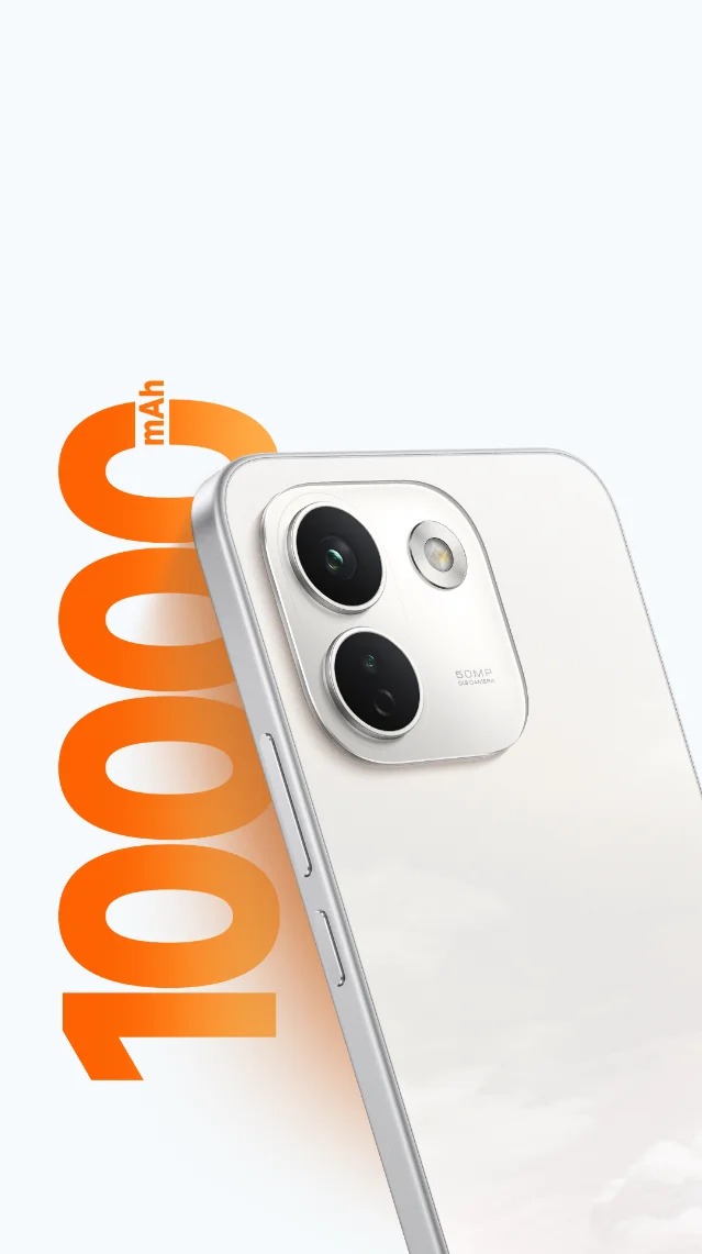 REDMI Note 17 Pro Max 白色机身与巨大的 10000mAh 电池视觉元素