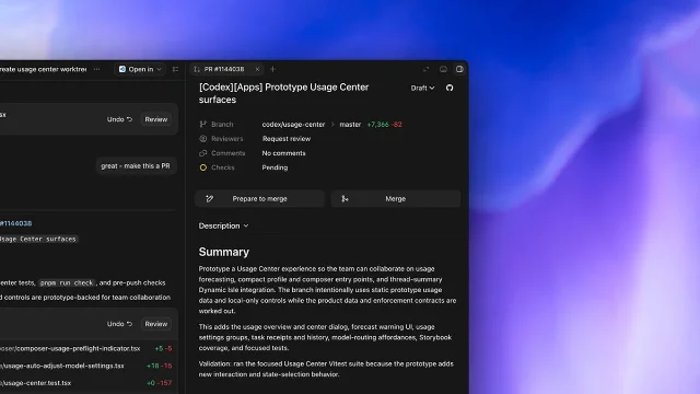 Codex PR Chat 与内联代码编辑产品演示