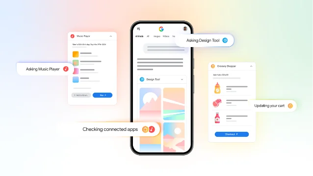AI Mode 将搜索请求交给不同的 Connected Apps