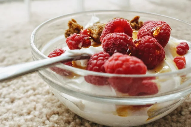 Yogurt with berries — fermented foods supply probiotic strains similar to those studied
