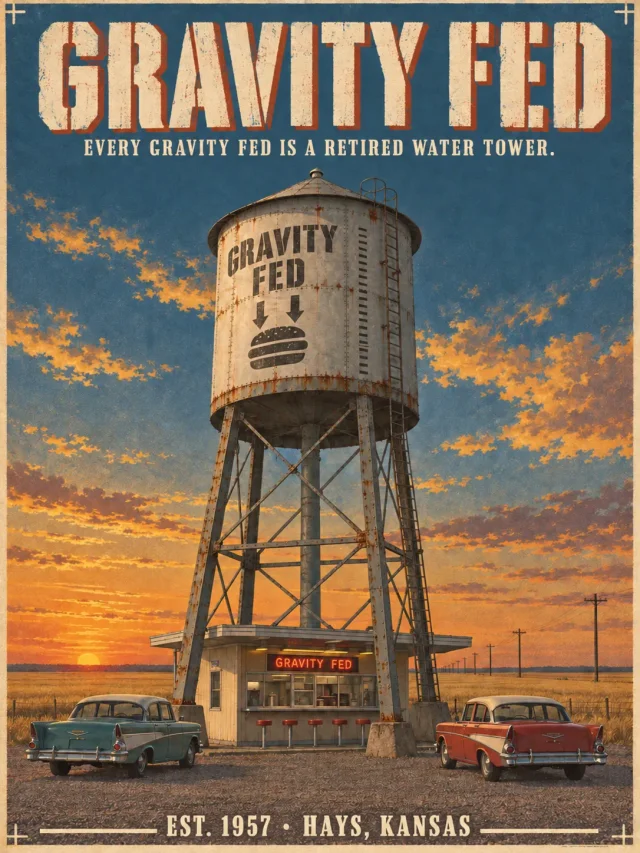 Every Gravity Fed is a retired water tower.