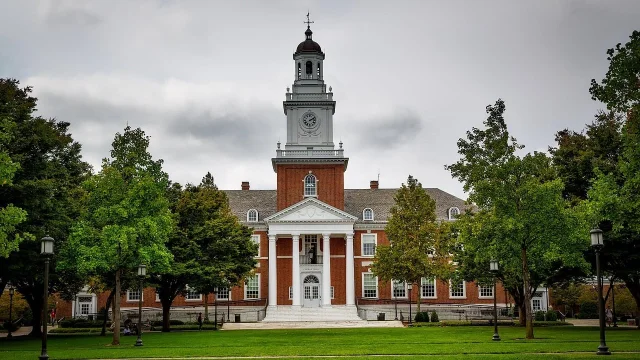 University campus buildings — Notre Dame-style architecture