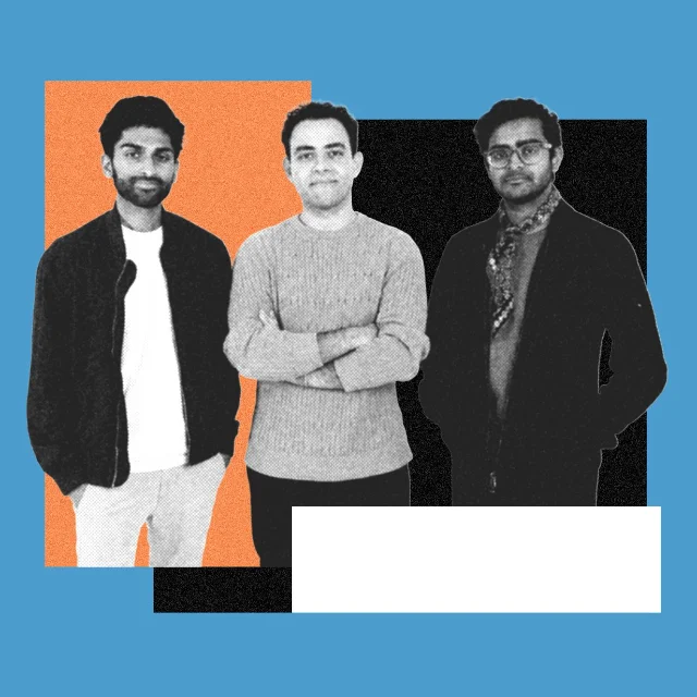 Ronak Malde, Arjun Karanam, and Michael Elabd — co-founders of Trajectory — at launch