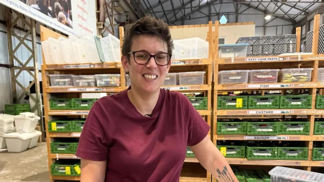 Rachel Biggs at Cardiff Foodbank