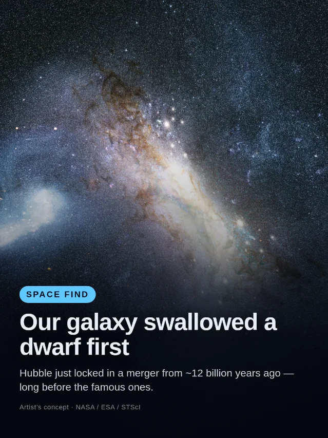 Our galaxy swallowed a dwarf first