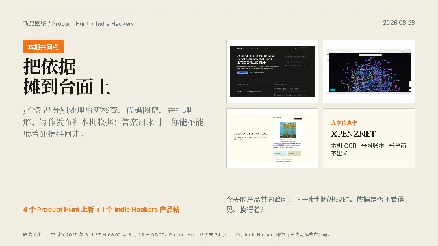 把依据摊到台面上｜8月28日新品图鉴