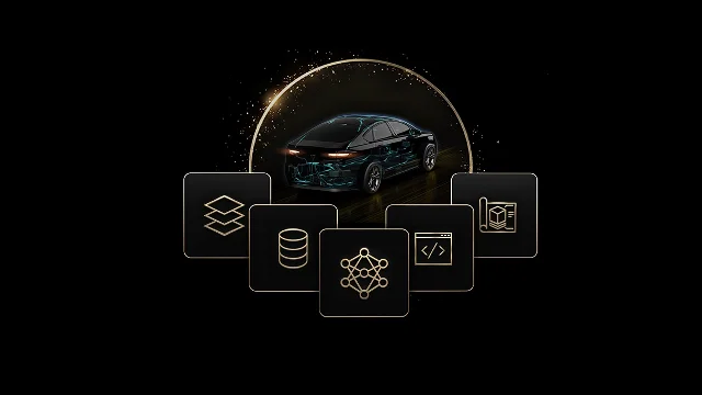 NVIDIA's official Alpamayo 2 Super artwork shows an autonomous vehicle surrounded by model and software components