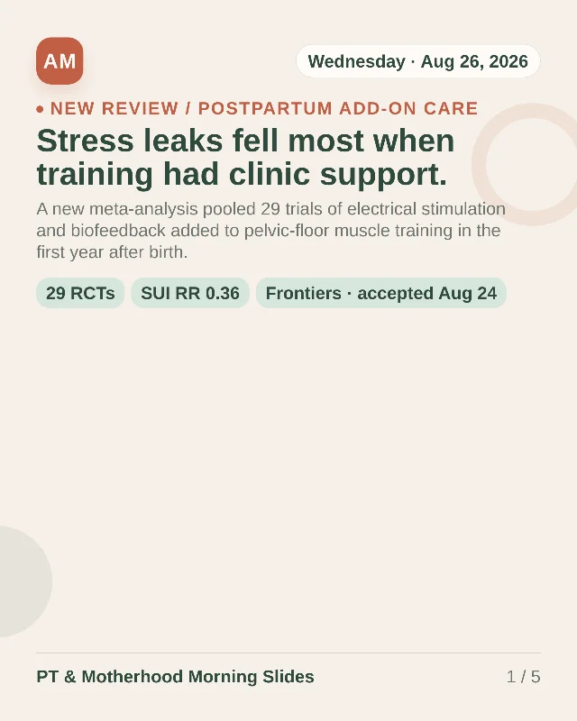Stress leaks fell most when training had clinic support.