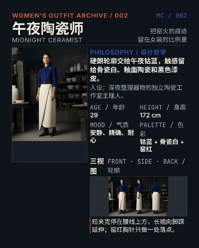 午夜陶瓷师：把窑火的痕迹留在女装里