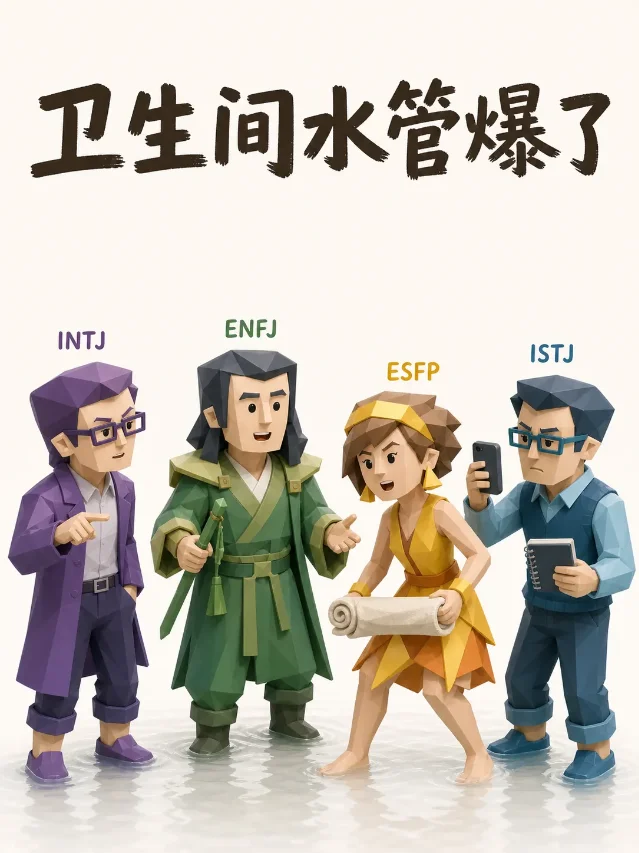 卫生间水管爆了，水已经漫到客厅门口