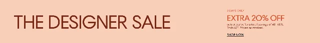 Bloomingdale's Designer Flash Sale banner — extra 20% off select styles, total 40–60% off, ends June 11