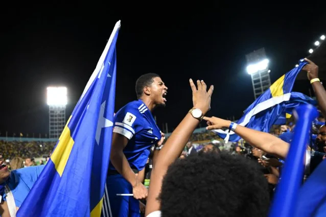 Curaçao players and fans celebrate qualification