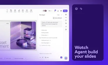 Pitch Agent 生成界面:输入提示词后实时生成品牌风格幻灯片