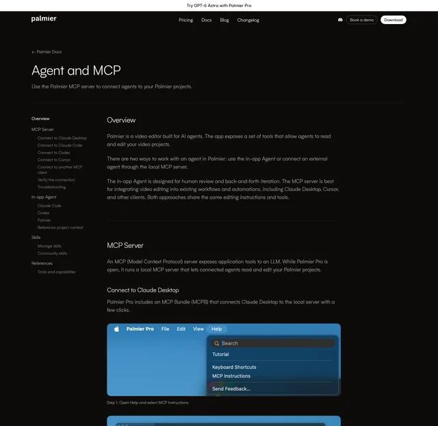 官方 Agent and MCP 文档页
