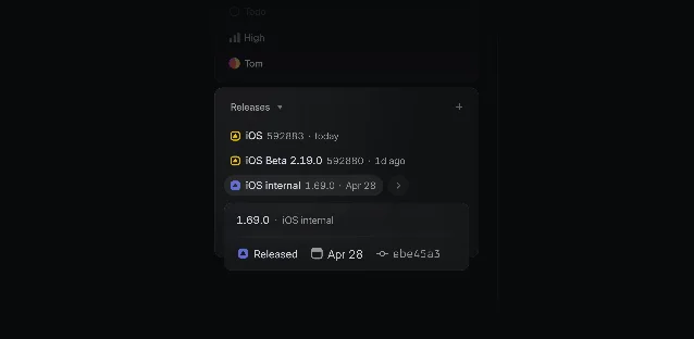 Linear issue detail view showing the post-March 2026 sidebar with dimmed navigation and focused content area