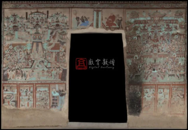 莫高窟第012窟主室东壁，窟门两侧经变与屏风画预览