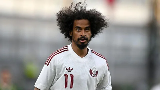 Akram Afif in Qatar white