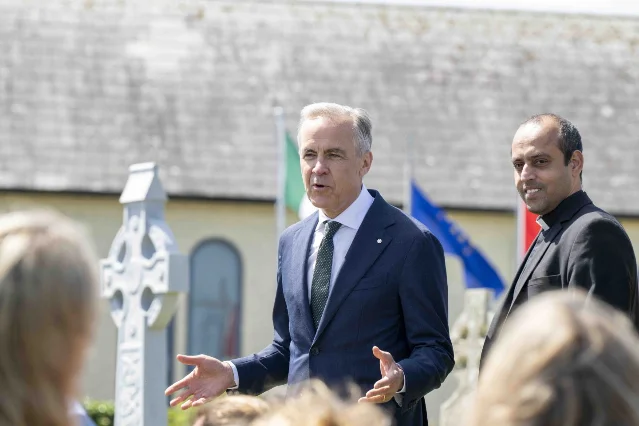 Canadian Prime Minister Mark Carney during a visit to Ireland on Sunday, June 14, 2026.