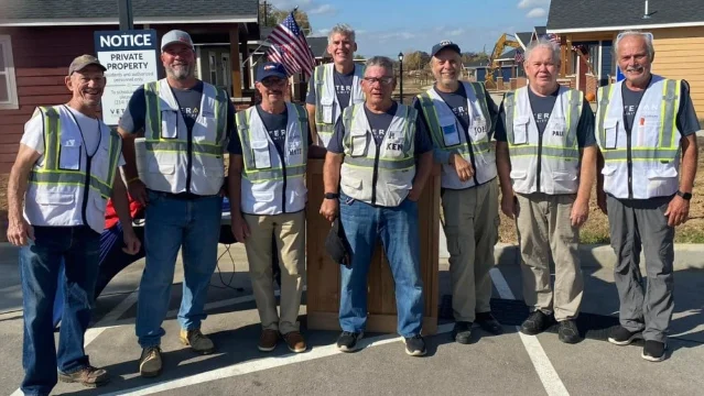Volunteers at the St. Louis Veterans Community Project site
