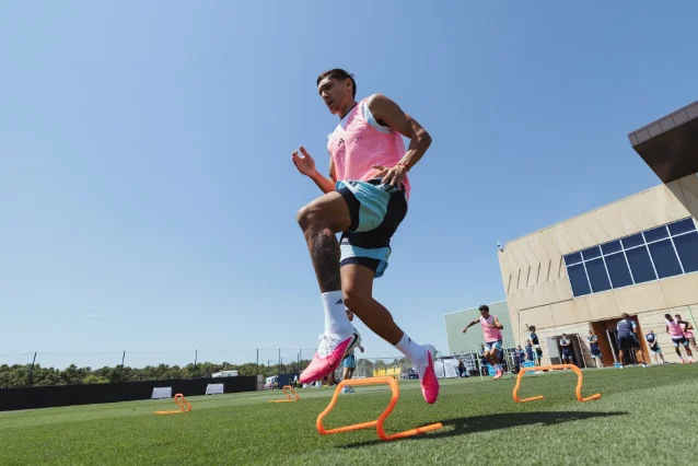 Argentina players during World Cup training
