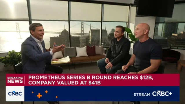 Bezos and Bajaj in first joint interview at Prometheus HQ, San Francisco, June 11 2026