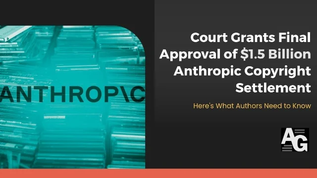Authors Guild 关于 Anthropic 版权和解获批的公告配图
