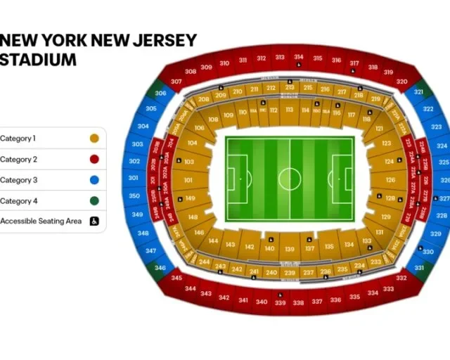 MetLife Stadium seating map – 2026 World Cup Final venue in New York