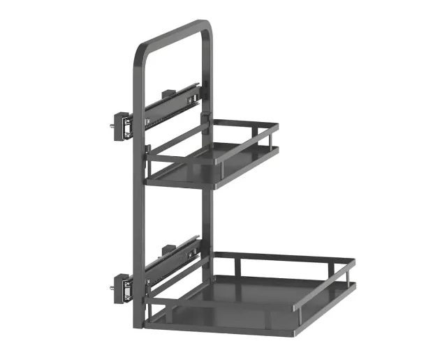 UTRUSTA pull-out organizer — slides out to expose full cabinet depth