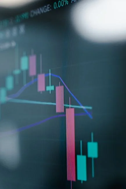 Stock market trading data on a monitor screen